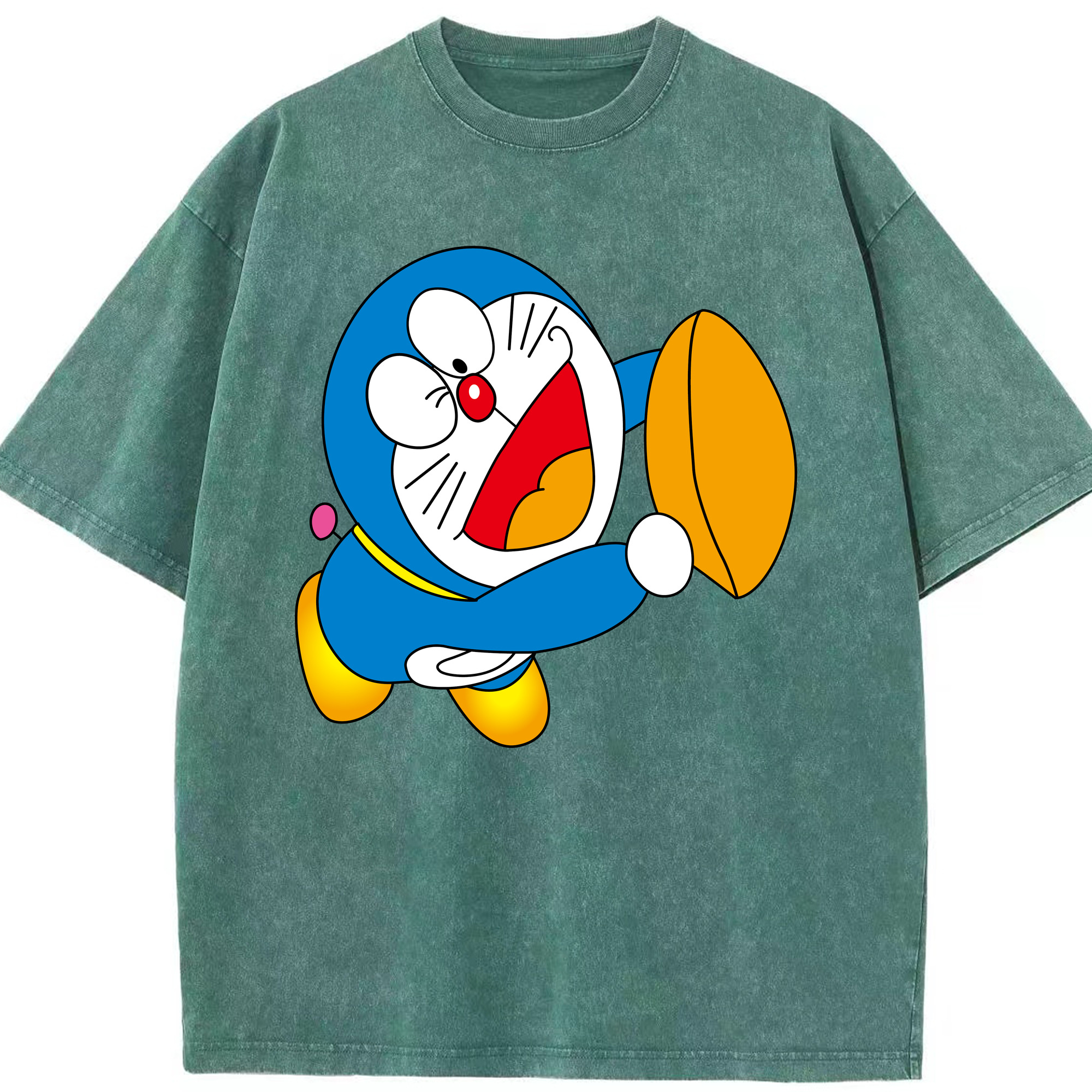 （画像用） ドラえもん Doraemon 綿100% ヴィンテージ風 半袖Tシャツ（フロントプリント）